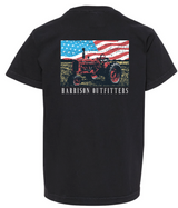 Patriotic Tractor- Black